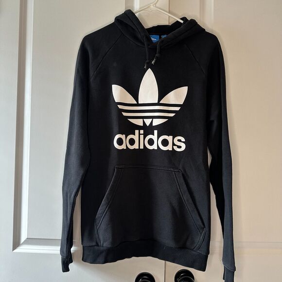 Classic Men's adidas Adicolor Classics Trefoil Hoodie Sz M - Picture 2 of 6